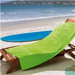 Toalha de Praia Lufamar Linha New Summer Aloha 80cmx1,45m Verde