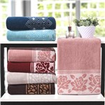 Ficha técnica e caractérísticas do produto Kit Toalha de Banho Elegance Rosa - 4 Un - Bene Casa