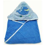 Toalha Infantil com Capuz Clingo - Azul