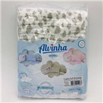 Toalha Soft Bordada Cinza - Alvinha Minasrey Ref 5906