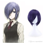 Tokyo Ghoul species Kirishima Dong Xiang blue purple face cosplay anime wig hair wigs synthetic wigs hairpieces hairpiece