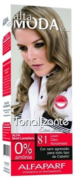 Ficha técnica e caractérísticas do produto Tonalizante 81 Louro Claro Acinzentado Alta Moda
