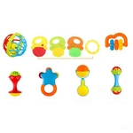 Ficha técnica e caractérísticas do produto Niceday Tóxicos mordedor Rattle Set Brinquedos Educativos não coloridos para Crianças bebê