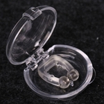 Ficha técnica e caractérísticas do produto SUM Transparente clipe nasal Portátil Silicone Mini Anti-ronco dispositivo com caixa de armazenamento