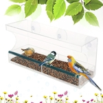 Ficha técnica e caractérísticas do produto Transparente gaiola acrílica Hanging alimentação Box para pequenas aves Parrot