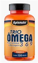 Ficha técnica e caractérísticas do produto Trio Omega 3, 6 e 9 Apisnutri 1000mg 120 Cápsulas