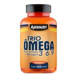 Ficha técnica e caractérísticas do produto Trio Omega Apisnutri - Omega 3, 6 e 9 1000mg 120 cápsulas