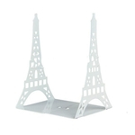 Ficha técnica e caractérísticas do produto 1 par de Moda Torre Eiffel Projeto Bookshelf Large Metal suporte Bookend Desk Titular Bookstand
