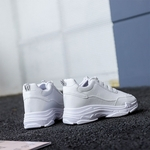 Ficha técnica e caractérísticas do produto Autumn Lady Thicken inferior Sneakers Moda Lace-up Casual Brancas Sapatos desportivos