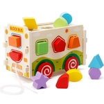 Ficha técnica e caractérísticas do produto Crianças Montessori Forma Assembléia de madeira correspondência Train Toy Puzzles Building Blocks Educacional Toy Ensino Aids