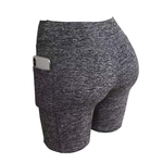 Ficha técnica e caractérísticas do produto TS Mulheres Yoga calças cor sólida com metade do comprimento justas Shorts para esportes