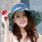 Ficha técnica e caractérísticas do produto Ts Praia Hat Ladies Grande Pattern Eave Flower Straw Sun Hat