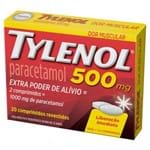 Ficha técnica e caractérísticas do produto Tylenol 500mg 20 Comprimidos
