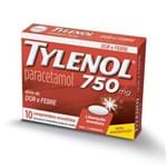 Ficha técnica e caractérísticas do produto Tylenol 750mg 10 Comprimidos Revestidos