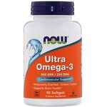 Ficha técnica e caractérísticas do produto Ultra Omega 3 90 Sotgels Now Foods 500 Epa 250 Dha