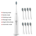 Ficha técnica e caractérísticas do produto Ultrasonic Electric Soft escova de dentes ac¨²stica vibra??o Tecnologia End Arredondamento