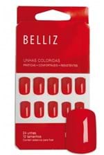 Ficha técnica e caractérísticas do produto Unhas Belliz Hot - Vermelho - 1248