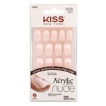 Ficha técnica e caractérísticas do produto Unhas Postiças Acrylic Kiss New York Nude Médio Cashmere