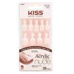 Ficha técnica e caractérísticas do produto Unhas Postiças Acrylic Nude Curto Breathtalking Kiss New York