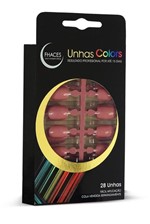 Ficha técnica e caractérísticas do produto Unhas Postiças Colors (28 Unidades) - Rosa Flash (4802) - Fhaces