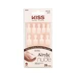 Ficha técnica e caractérísticas do produto Unhas Postiças Kiss New York Salon Acrylic French Nude