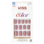 Ficha técnica e caractérísticas do produto Unhas Postiças Kiss New York Salon Color Beautiful - First Kiss