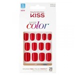 Ficha técnica e caractérísticas do produto Unhas Postiças Kiss New York Salon Color New Girl - First Kiss