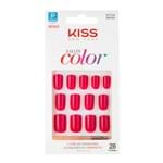 Ficha técnica e caractérísticas do produto Unhas Postiças Kiss New York Salon Color Tamanho Curto KSC53 Ref 67716 com 28 Unidades