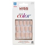 Ficha técnica e caractérísticas do produto Unhas Postiças Kiss NY -Salon Color Curto - Sweet Girl 1 Un
