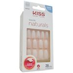 Ficha técnica e caractérísticas do produto Unhas Postiças Kiss Salon Naturals Medio Quadrado - 28 Unidades