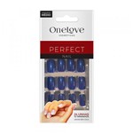Ficha técnica e caractérísticas do produto Unhas Postiças Perfect Nail OL-509 Blue Comprimento Médio - One Love