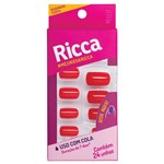 Ficha técnica e caractérísticas do produto Unhas Postiças Ricca Cor Rosa Guava