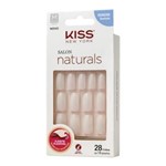 Ficha técnica e caractérísticas do produto Unhas Salon Naturals Quadrado Médio Ksn02Br Kiss Ny Kit com 12