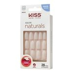 Ficha técnica e caractérísticas do produto Unhas Salon Naturals Quadrado Médio Ksn02Br Kiss Ny Kit Com 12