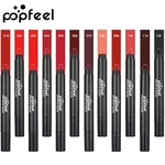 Popfeel 12 Colors Matte Lipstick Pencil Women Lips Matte Long Lasting WaterProof Lip Stick Pen Beauty Essential Lips Makeup Cosmetics QU161