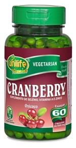 Ficha técnica e caractérísticas do produto Unilife Cranberry 60 Cápsulas 500Mg