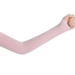 Ficha técnica e caractérísticas do produto Unisex Arm Sleeve Silk Ice respirável de refrigeração Pára-sol Anti-UV elástica de mão Elbow Tampa