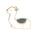 Ficha técnica e caractérísticas do produto Unisex Bonito Dos Desenhos Animados Alpaca Forma Esmalte Broche Pin Jacket Collar Bag Badge Gift