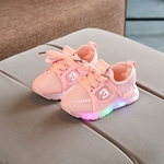 Ficha técnica e caractérísticas do produto Unisex Crianças LED Luz calçados esportivos casuais Anti-skid do bebê respiráveis ¿¿Shoes Sports casual shoes