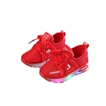 Ficha técnica e caractérísticas do produto QUENTE (Em estoque) Unisex Crianças LED Luz calçados esportivos casuais Anti-skid do bebê respiráveis ¿¿Shoes