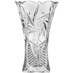 Vaso Acinturado Pinweel Luxo Cristal Bohemia Transparente 30cm - Rojemac