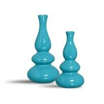 Ficha técnica e caractérísticas do produto Vaso Antares de Cerâmica - Dupla - Azul Turquesa