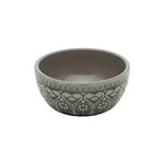 Ficha técnica e caractérísticas do produto Vaso Cachepô de Cerâmica Bowl Embossed Cinza - Urban - Cinza