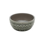 Ficha técnica e caractérísticas do produto Vaso Cachepô de Cerâmica Bowl Embossed Cinza - Urban