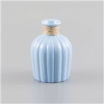 Ficha técnica e caractérísticas do produto Vaso Celo Azul Claro em Cerâmica com Acabamento em Vidro
