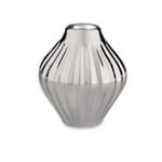 Ficha técnica e caractérísticas do produto Vaso Cerâmica 8,5Cm Decorativo Prata Oval 9033 Mart