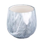 Ficha técnica e caractérísticas do produto Vaso Ceramica All Round Marble Cinza Gde 12 X 12 X 12,5 Cm