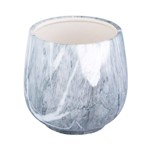 Ficha técnica e caractérísticas do produto Vaso de Cerâmica All Round Marble 12cm X 12,5cm Urban Cinza
