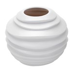 Ficha técnica e caractérísticas do produto Vaso de Cerâmica Branco 15cm Hive Prestige