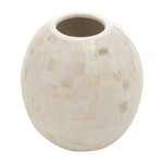 Ficha técnica e caractérísticas do produto Vaso de Cerâmica Branco Oval 11cm Mop Prestige